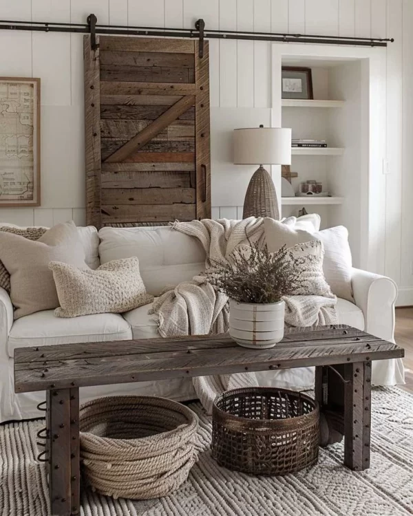 modern farmhouse living room