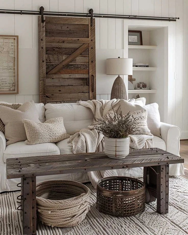 modern farmhouse living room
