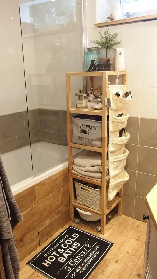 vertical storage for small bathrooms